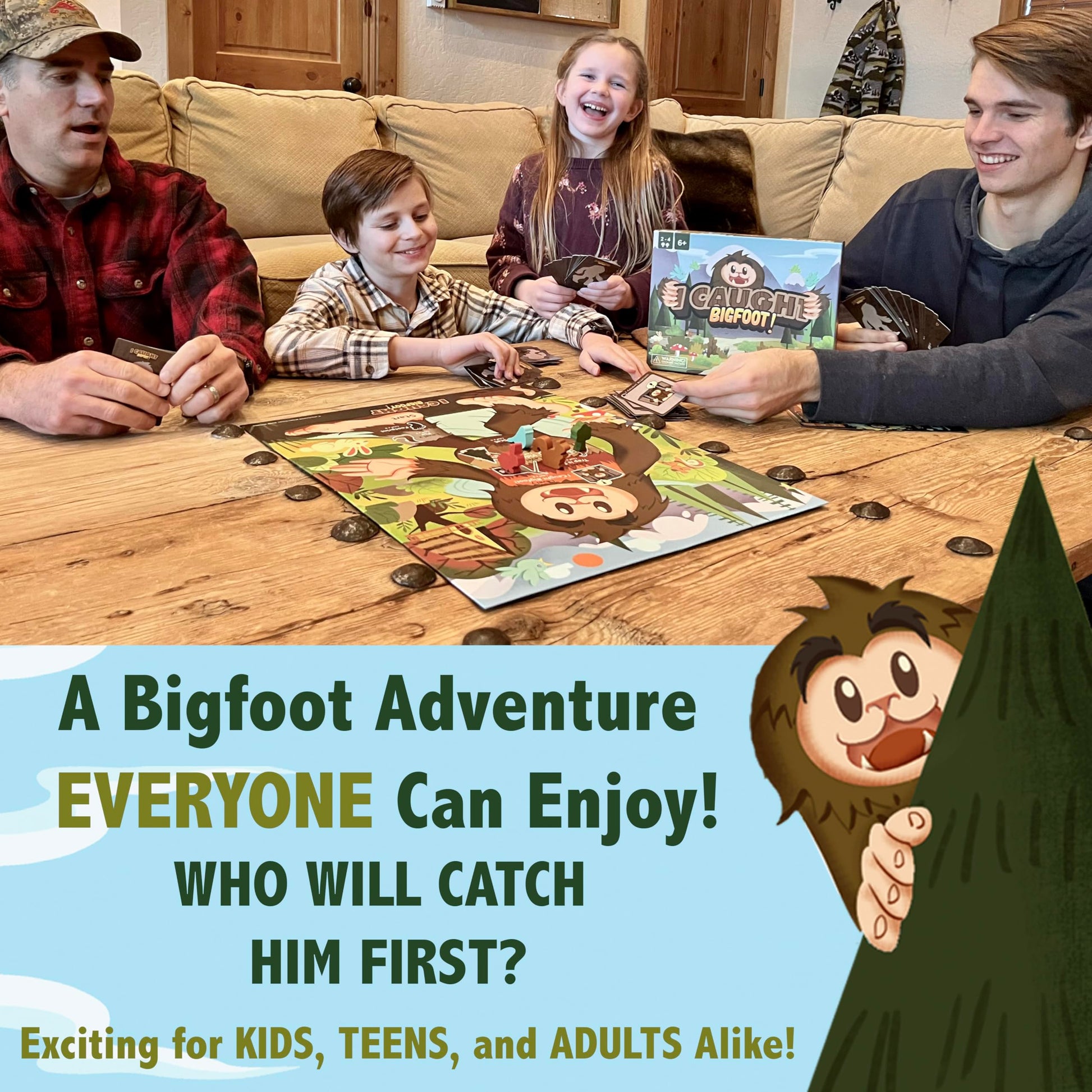 I Caught Bigfoot! - Collect Evidence to Catch The Elusive Bigfoot! Kids Game for Game Night, Family Games for Kids and Adults, Board Game for Family
