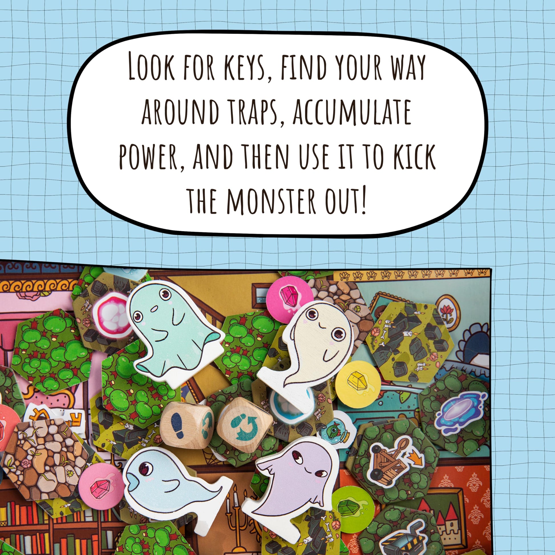 The Attic Monster | Family Board Game | Board Game for Adults and Family | Adventure Board Game | Ages 5+ | for 2 to 4 Players | Average Playtime 30