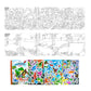 eeBoo: Dinosaurs Abound Fold-Out Coloring Book - 39" of Coloring Space, 50 Stickers, Screen-Free Activity for Kids Ages 3 and up