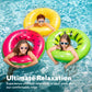 JOYIN Inflatable Swim Tube Raft (3 pack) with Summer Fruits Painting, Pool Toys for Swimming Pool Party Decorations