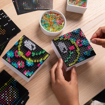 Lite Brite Mini-X Connect 2 Pack - Create Light Art with Pegs, Creative Art Stem Toy for Girls, Boys, Unisex, Toddler, Ages 4+, Holiday, Birthday