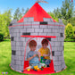 Play22 Kids Play Tent Knight Castle - Portable Pop Up Tent - Foldable into Carrying Bag - Childrens Play for Indoor & Outdoor Use - Playhouse for Boys