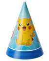 Pokemon Paper Cone Hats - 6" - Pack of 8 - Perfect Accessory & Giveaways for Pokemon Themed Celebrations