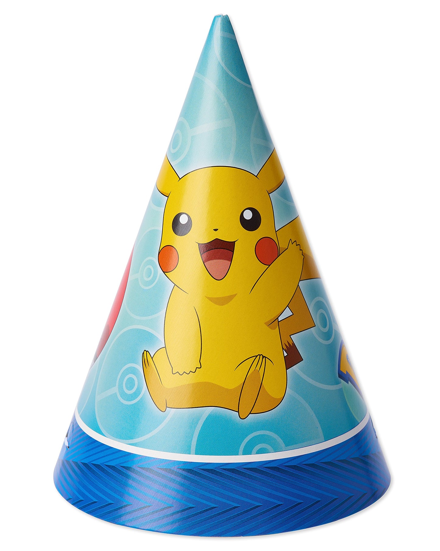 Pokemon Paper Cone Hats - 6" - Pack of 8 - Perfect Accessory & Giveaways for Pokemon Themed Celebrations