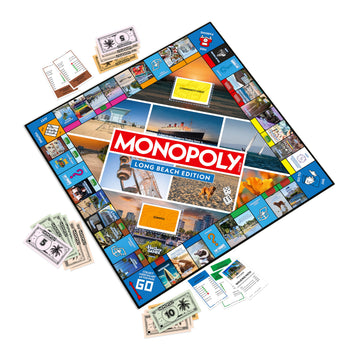 Monopoly Board Game - Long Beach, CA Edition: 2-6 Players Family Board Games for Kids and Adults, Board Games for Kids 8 and Up, Great for Game Night