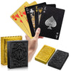 Playing Cards 2 Pack, Plastic Playing Cards Waterproof, Deck of Cards 2 Pack, Cool Black Palying Cards for Adults, Premium Standard Poker Card Set