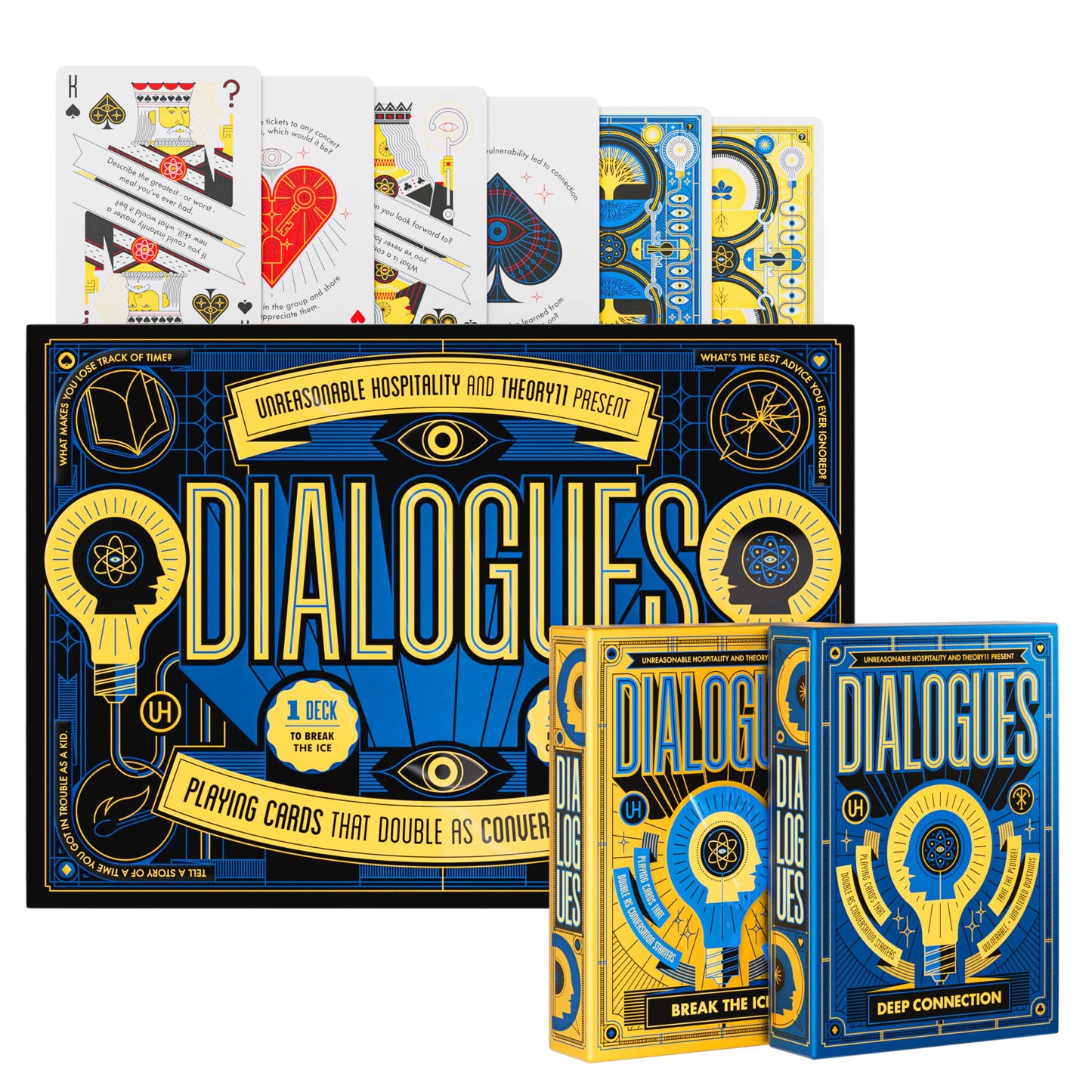 theory11 Dialogues Playing Cards - Premium Decks for Meaningful Conversations | Ice-Breakers & Deep Connection Prompts | Developed by Will Guidara
