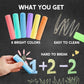 JOYIN 24 PCS Washable Sidewalk Chalks Set Non-Toxic Jumbo Chalk for Schools, Outdoor Art Play, Paint on Chalkboard, Blackboard and Playground (6