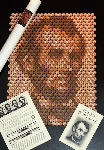 Penny Portrait Abraham Lincoln Kit - Unique DIY Craft Wall Art