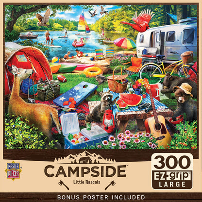 MasterPieces - 300 Piece Jigsaw Puzzle, Large EZ Grip Shapes, Little Rascals, Fun for Adults, Seniors, Family, Kids, Non-Glare Finish, 18"x24"