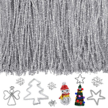 RIMOBUL Pipe Cleaners Craft Chenille Stems 100 Pcs Chenille Cleaners Fuzzy Sticks for DIY Art Creative Crafts Decorations, 6 mm x 12 Inch, Assorted