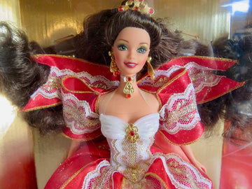 1997 Happy Holidays Brunette Barbie Doll NRFB by Barbie
