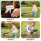 ROBOTIME Kids Wheelbarrow with Gardening Set - Metal Wheelbarrow Toddler Outdoor Play Toy with Garden Tools, Watering Can & Plant Labels, Pretend Play