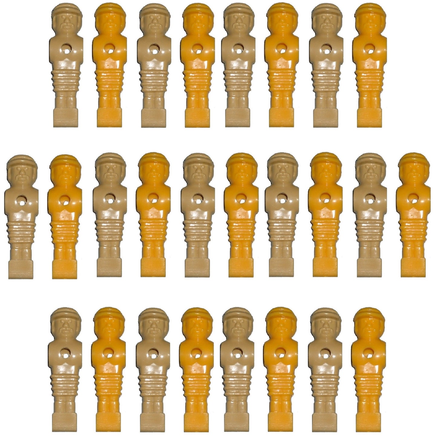 Suzo Happ Set of 26 Foosball Players Tan/Yellow Old Style Men_AB