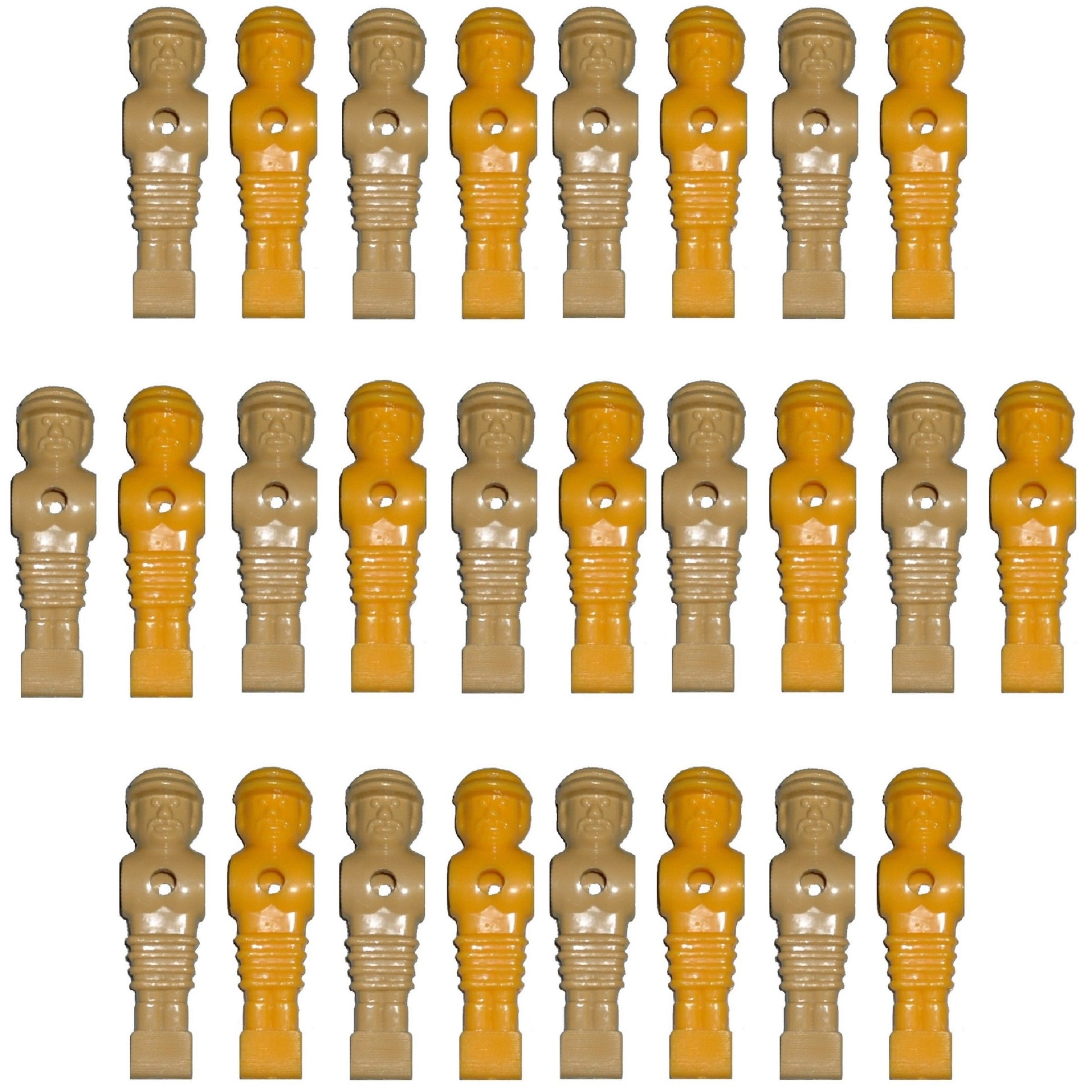Suzo Happ Set of 26 Foosball Players Tan/Yellow Old Style Men_AB