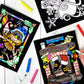 Super Pack of 18 Fuzzy Velvet Coloring Posters (Christmas Edition) - Excellent Family Time Craft Project to Share and Color - All Ages DIY Coloring