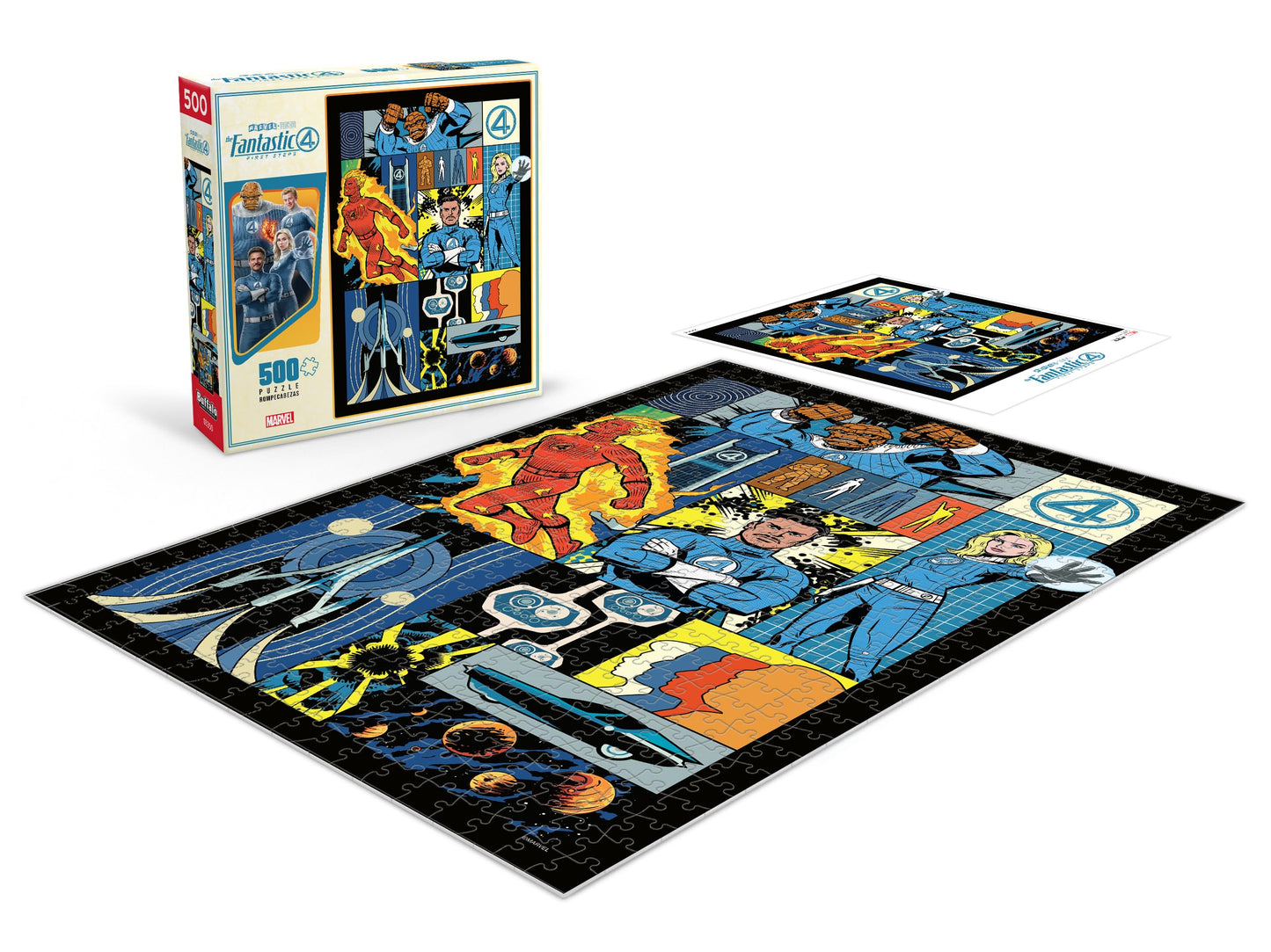 Buffalo Games - Marvel Studios’ Fantastic Four: First Steps 500 Piece Jigsaw Puzzle Colorful Puzzle for Adults - Precision-Cut Pieces, Beautiful