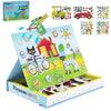 PicassoTiles Pete The Cat 80pc Magnetic Board Game Puzzle Playset Reusable Mix & Match Cartoon Toy with Storytelling, STEM Learning Activity Book