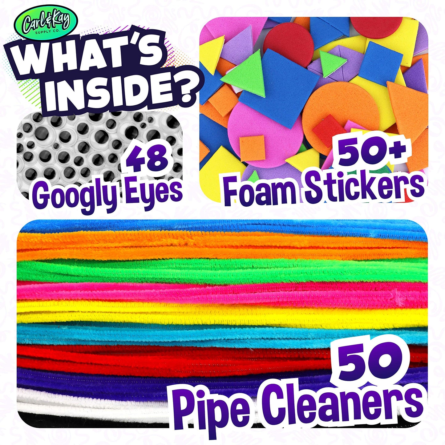 Arts and Crafts Supplies Kit for Kids - Boys and Girls Age 4 5 6 7 8 Years Old - Toddler Art Set Activity Materials - Great for Preschool