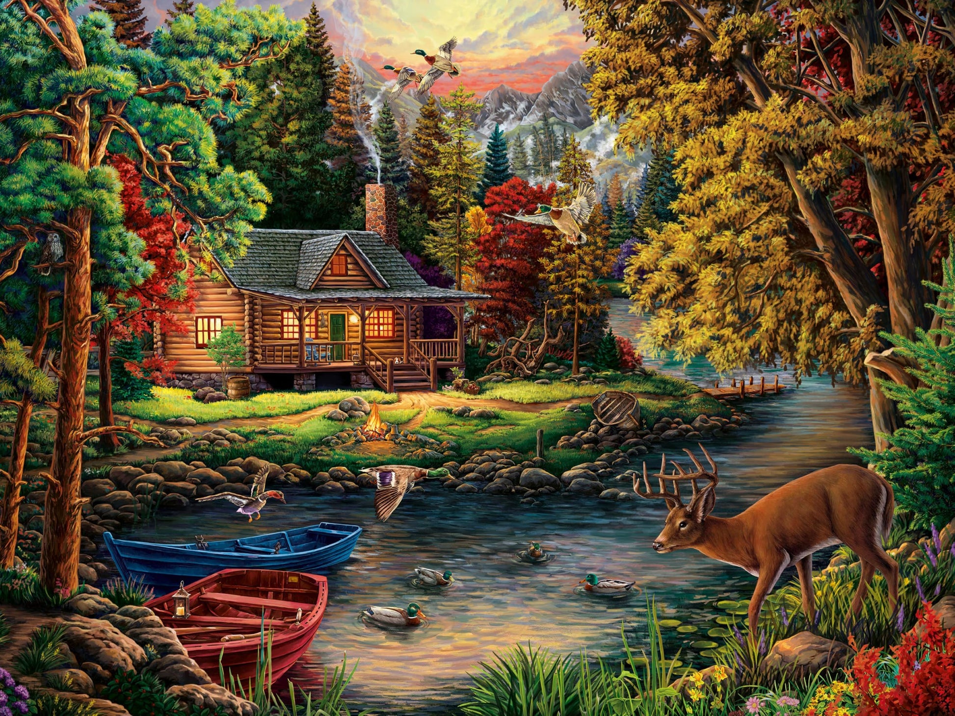 Ceaco - Enchanted Forest Lake - 500 Piece Jigsaw Puzzle for Adults