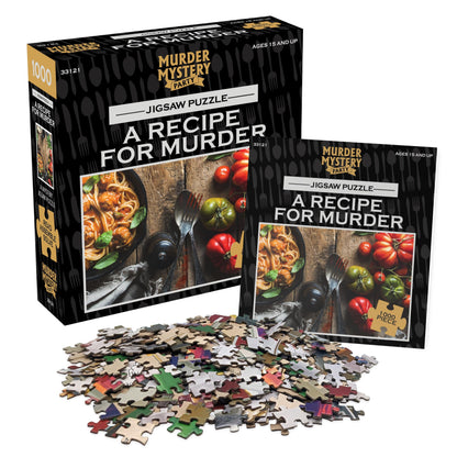 Bepuzzled Classic Mystery Recipe For Murder Jigsaw Puzzle by University Games |Comes with Murder Mystery and Jigsaw Puzzle | 1,000 Piece Jigsaw |