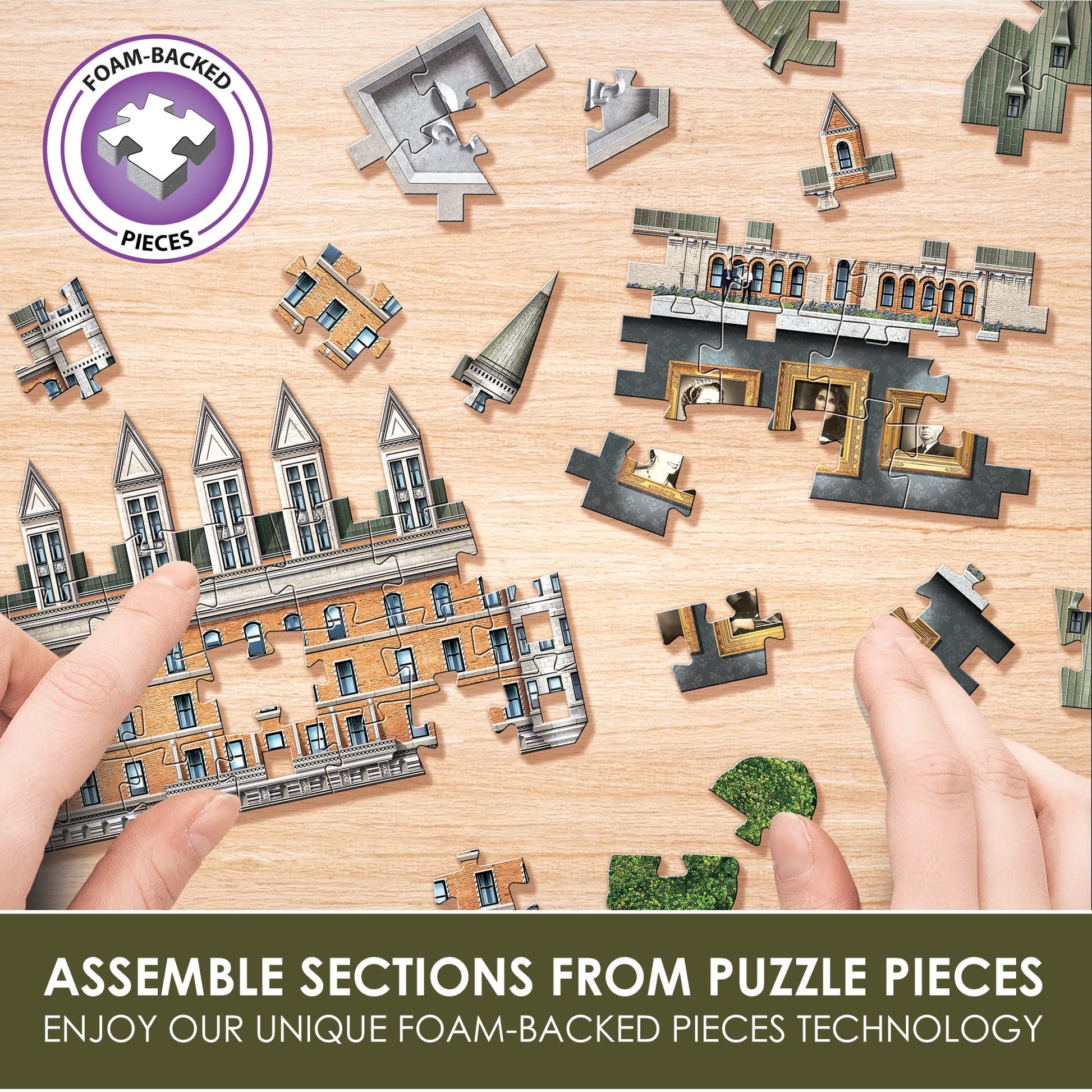 Wrebbit3D Château Frontenac 3D Puzzle | 865 Jigsaw Puzzle Pieces | Castles and Cathedrals Collection