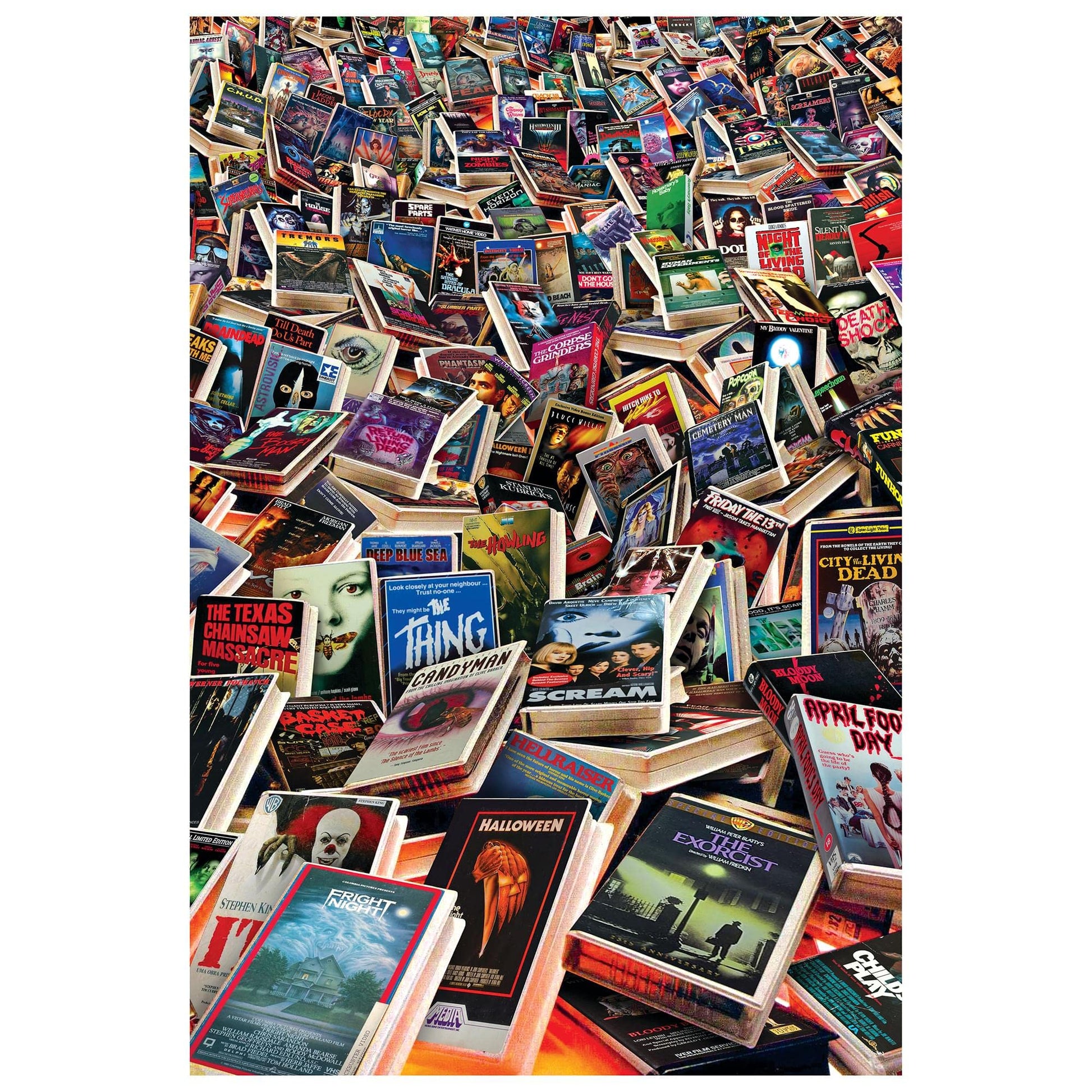 Horror VHS Cemetery 1000-Piece Jigsaw Puzzle, Brain Teaser for Kids and Adults | 28 x 20 Inches