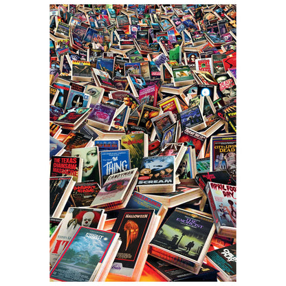 Horror VHS Cemetery 1000-Piece Jigsaw Puzzle, Brain Teaser for Kids and Adults | 28 x 20 Inches