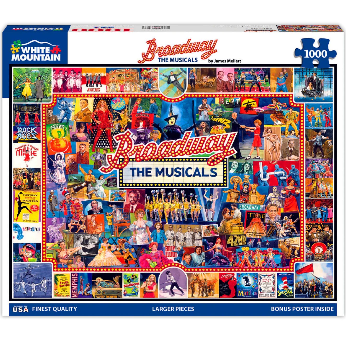 White Mountain Puzzles Broadway, 1000 Piece Jigsaw Puzzle
