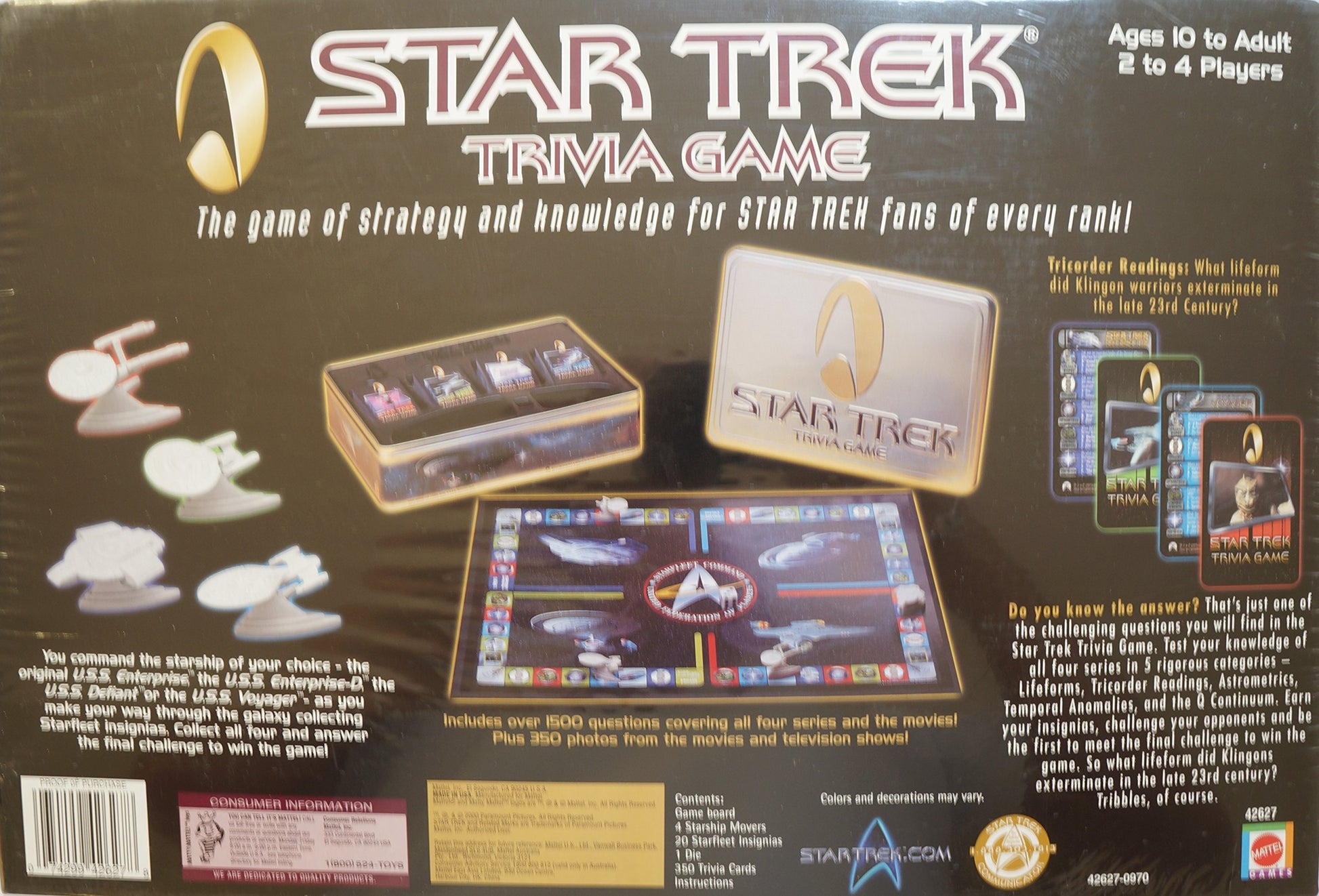 Star Trek Trivia Game in large collectible tin