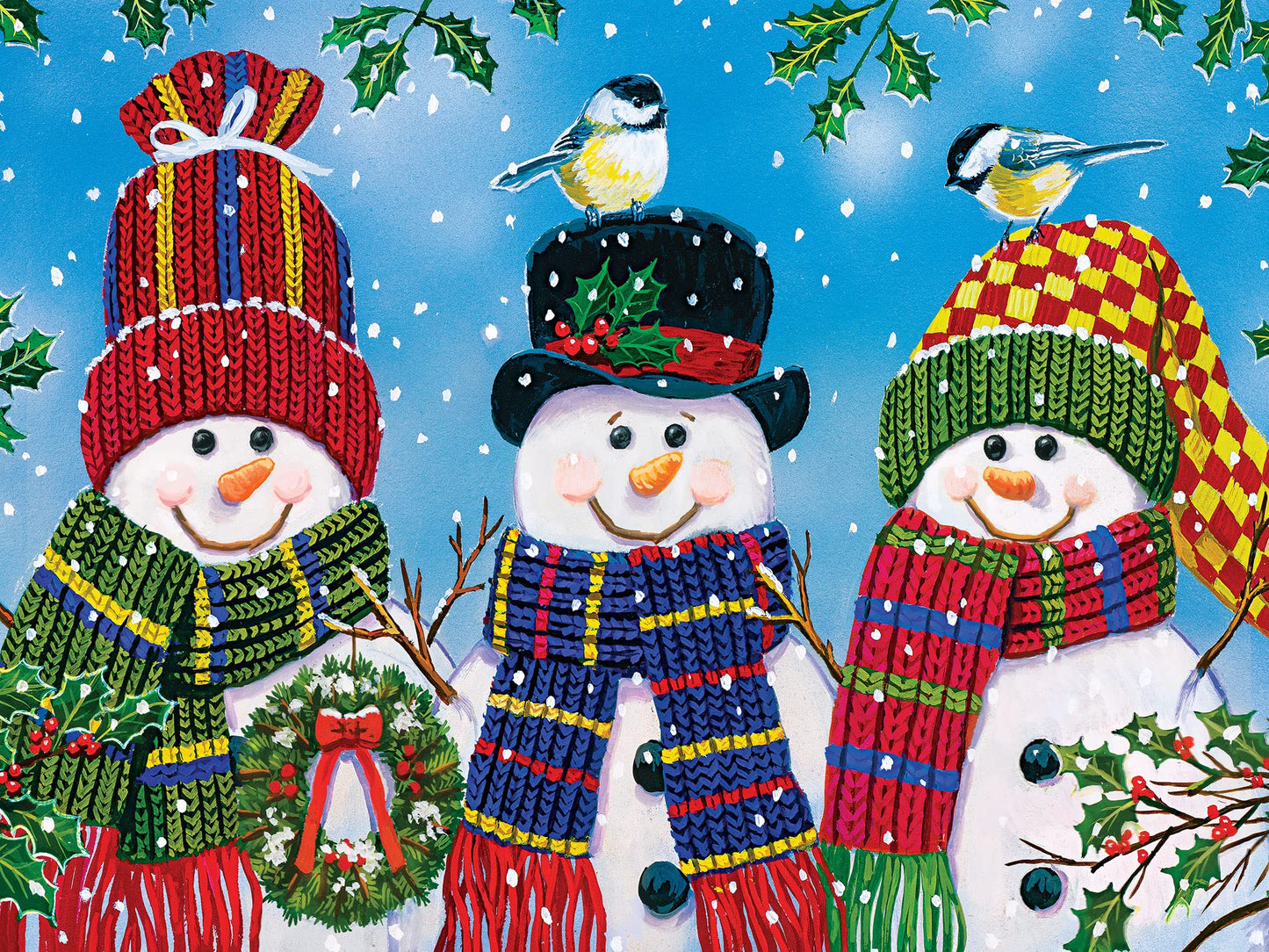 MasterPieces 300 Piece EZ Grip Christmas Jigsaw Puzzle - Snowy Afternoon Friends - 18"x24"