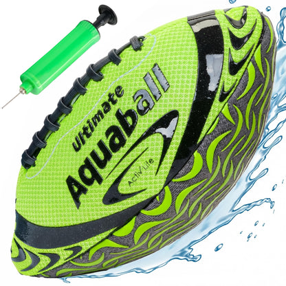 Activ Life Water Football for Pool, Beach, Outdoor, 9.5-inch Waterproof Pool Toys for Kids Aged 6-14, Heavy-Duty Water Ball, Double Lacing for Easy
