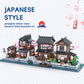 Traditional Japanese Cherry Blossom Village Building Set, Sakura Street View Architecture Building Block - Izakaya & Tea House, Collectible