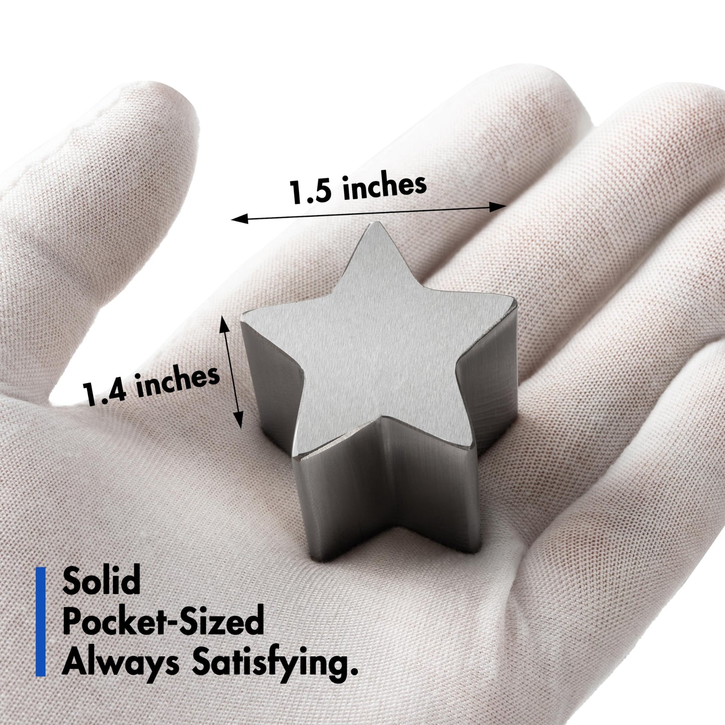 Heavenly Metals 5-Piece Star 3D Puzzle for Adults - Stainless Steel Desk Toy and Fidget, Zero Tolerance Wire EDM Cut Office Gift for Men and Women