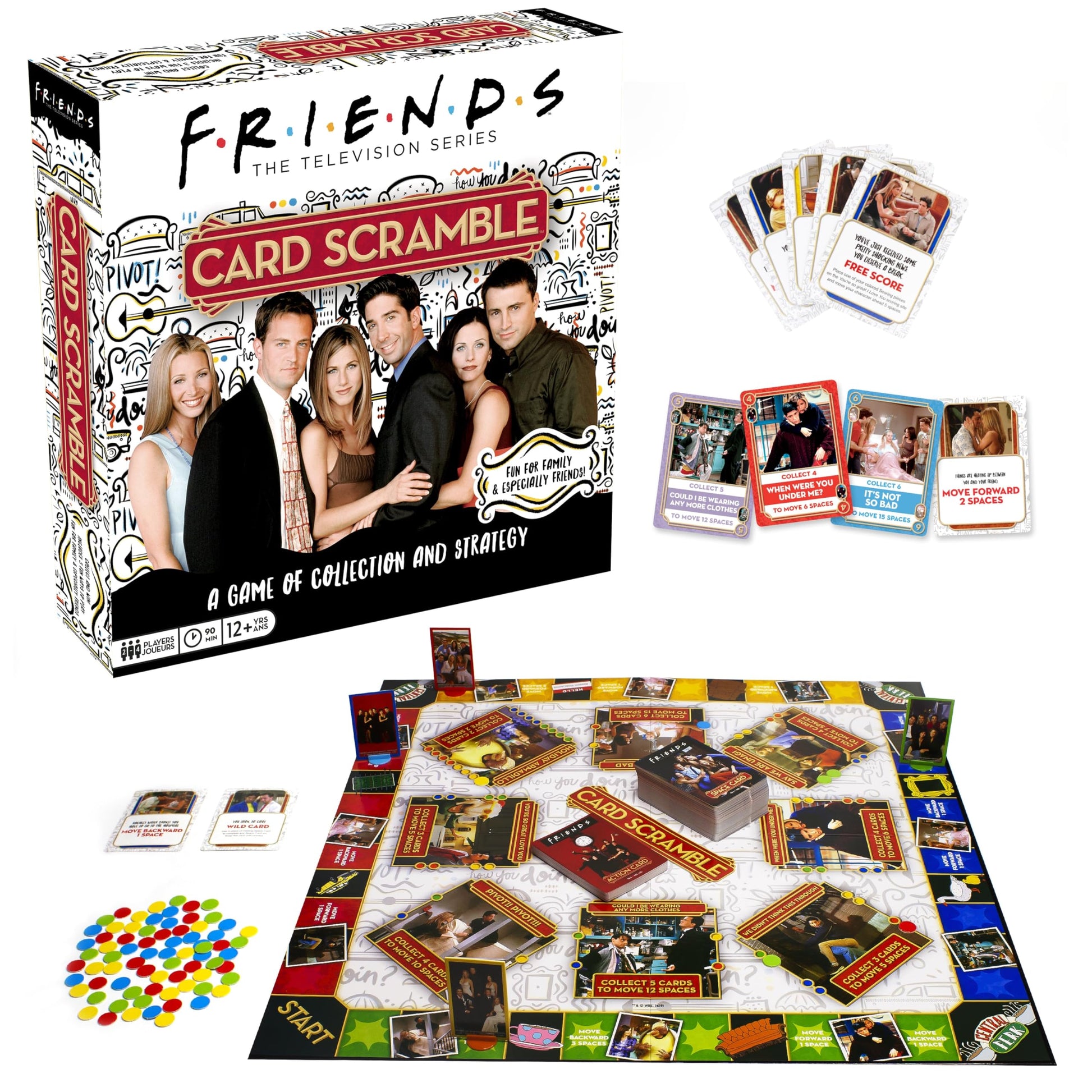 AQUARIUS Friends The Television Series Card Scramble, Multi-colored (97512)