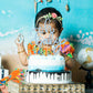 EONNCNT Oh Baby Cake Topper - Light Blue Glitter Baby Shower Cake Decorating Supplies for Boys or Girls, Baby Shower Cake Topper for Gender Reveal