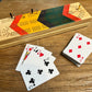 Pacific Shore Games Canoe Cribbage Board Game Set, Cheveron Nautical Print, Continuous 3 Track Travel Cribbage Boards Unique, Wooden Board Games for