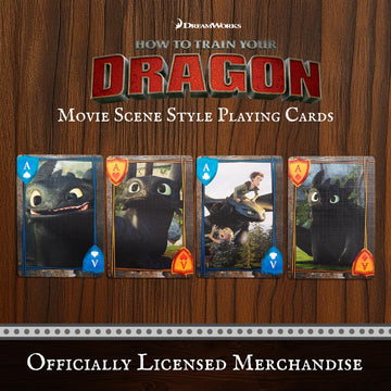 AQUARIUS How to Train Your Dragon Playing Cards Standard Size - Themed Novelty Deck with 52 Unique Designs - Collectible Merchandise Gift for Teens