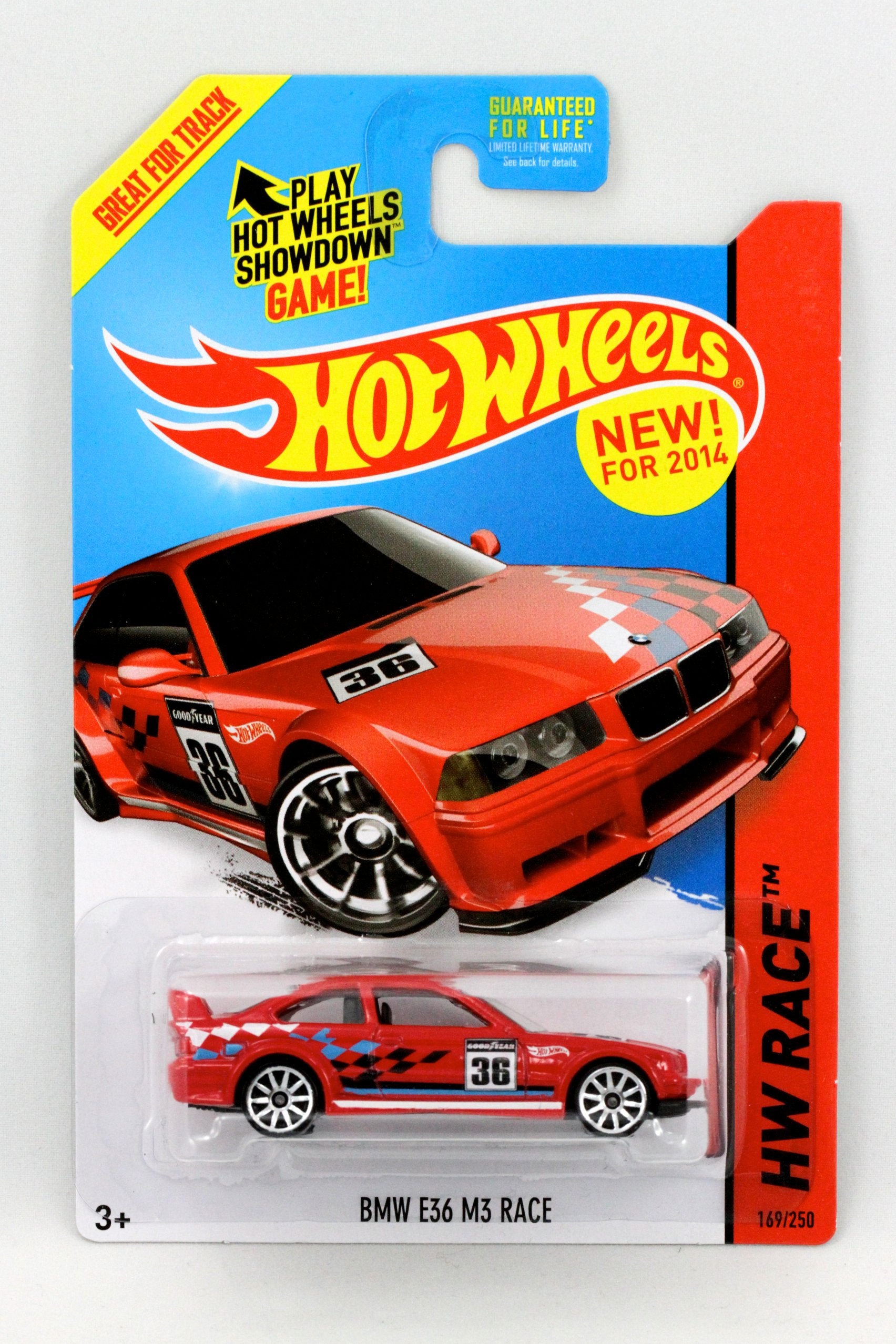Hot Wheels Red BMW E36 M3 2014 HW Race Series 1:64 Scale Collectible Die Cast Metal Toy Car Model #169/250