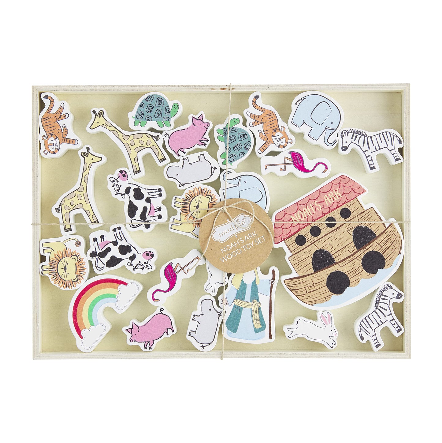 Mud Pie Wood Toy Set, Noahs Ark