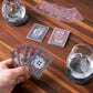 Waterproof Playing Card Deck with Jokers - 54 Clear Plastic Cards, Poker Size, Standard Index - Durable, Washable and Easily Portable - Flexible