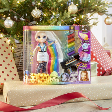 Rainbow High Hair Studio - Create Rainbow Hair with Exclusive Doll, Extra - Long Washable Hair Color & Complete Doll Clothes and Accessories- Fun