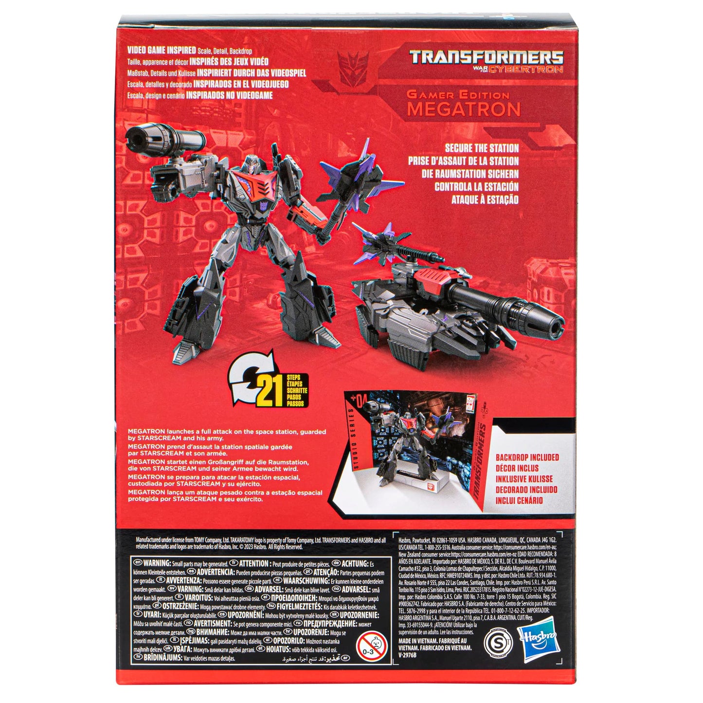 Transformers Toys Studio Series Voyager Class 04 Gamer Edition Megatron Toy, 6.5-inch, Action Figure for Boys and Girls Ages 8 and Up