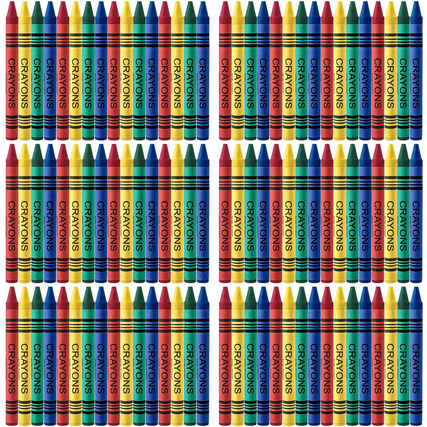 COCPOK 72 Pack Jumbo Crayons, 4 Colors, 288 Total, Small Packs, Kids Coloring, Party Favors, Easy to Hold