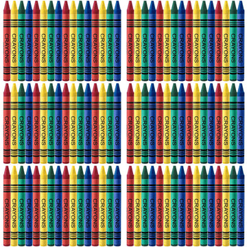 COCPOK 72 Pack Jumbo Crayons, 4 Colors, 288 Total, Small Packs, Kids Coloring, Party Favors, Easy to Hold