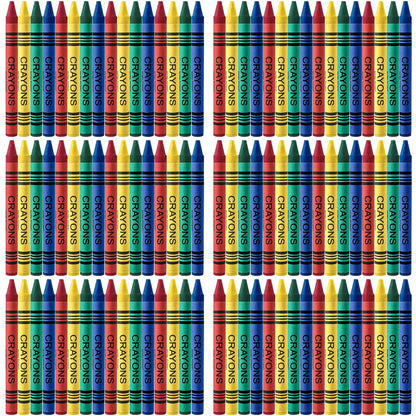COCPOK 72 Pack Jumbo Crayons, 4 Colors, 288 Total, Small Packs, Kids Coloring, Party Favors, Easy to Hold