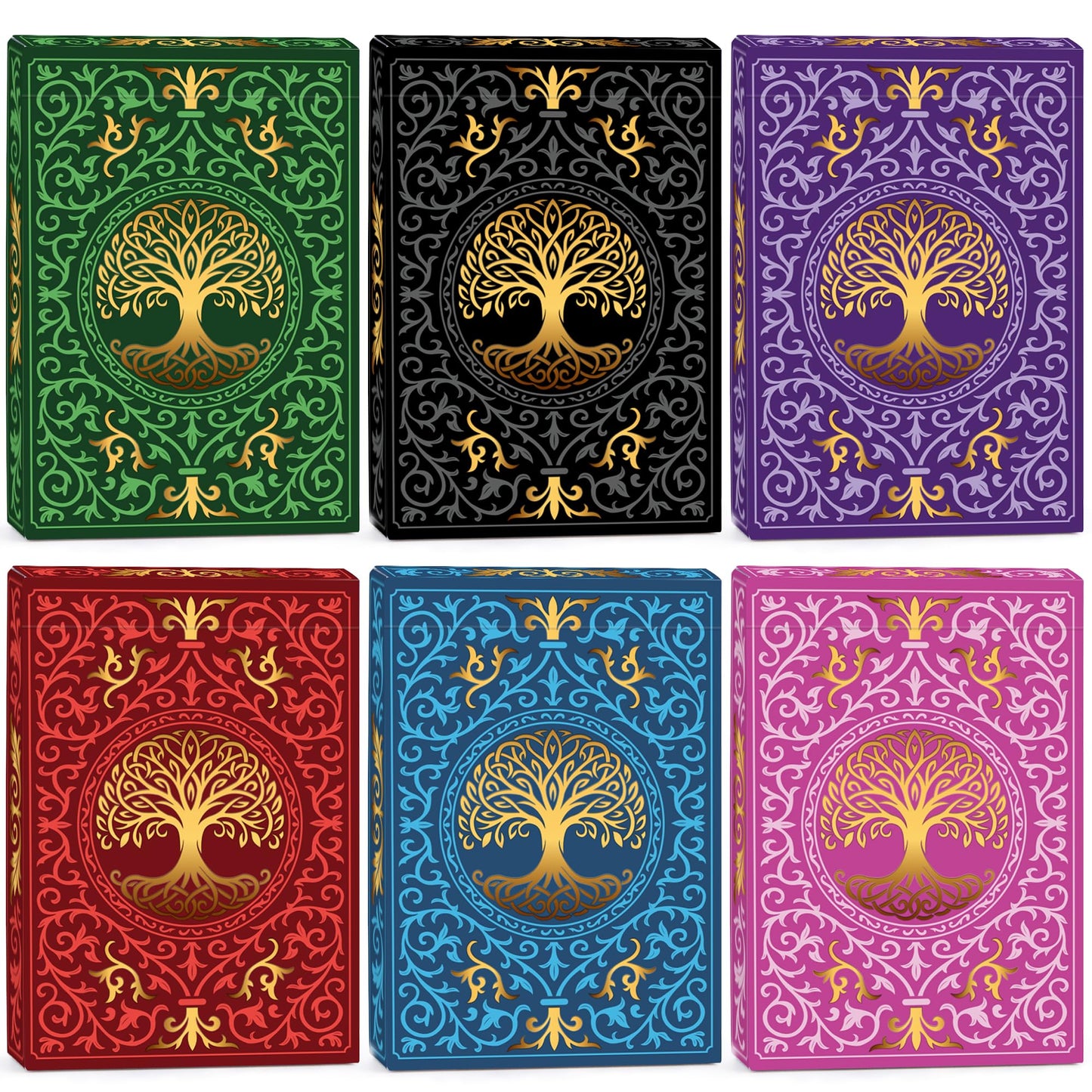 Playing Cards 6 Pack, 6 Decks of Cards, Playing Cards Bulk, Large Print Playing Card for Family Game