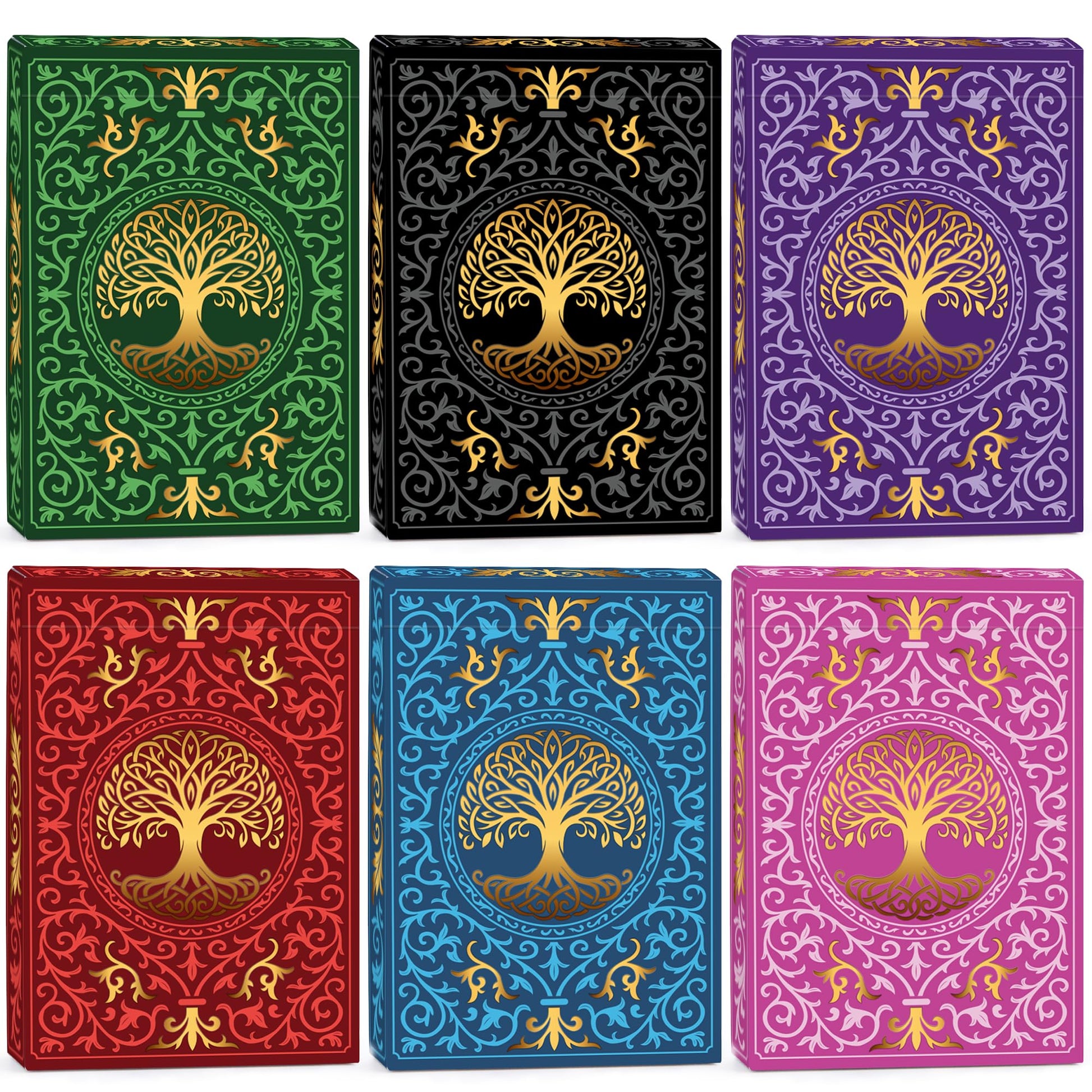 Playing Cards 6 Pack, 6 Decks of Cards, Playing Cards Bulk, Large Print Playing Card for Family Game