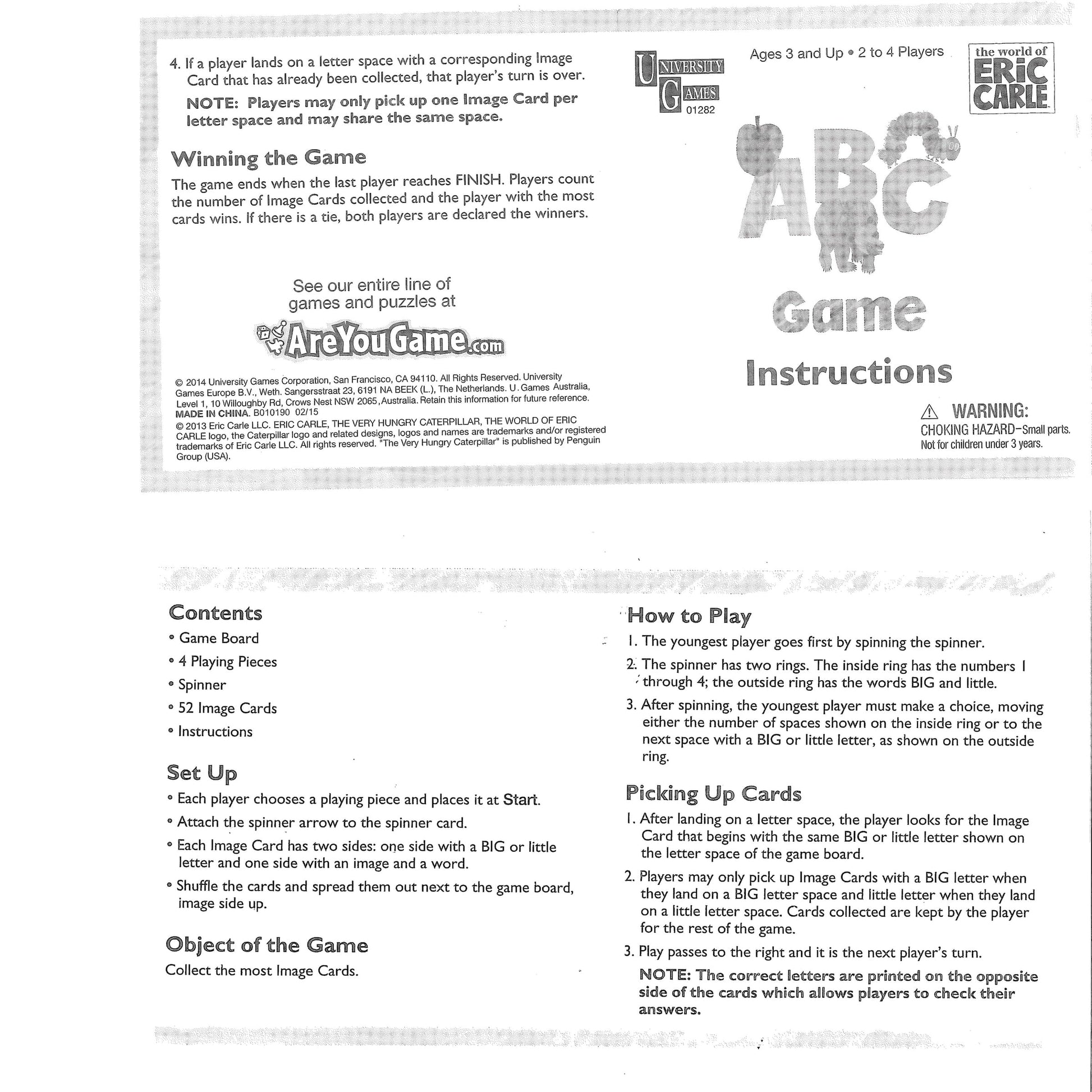 Briarpatch The World of Eric Carle ABC Game Tin, Multi/None (01282) Medium