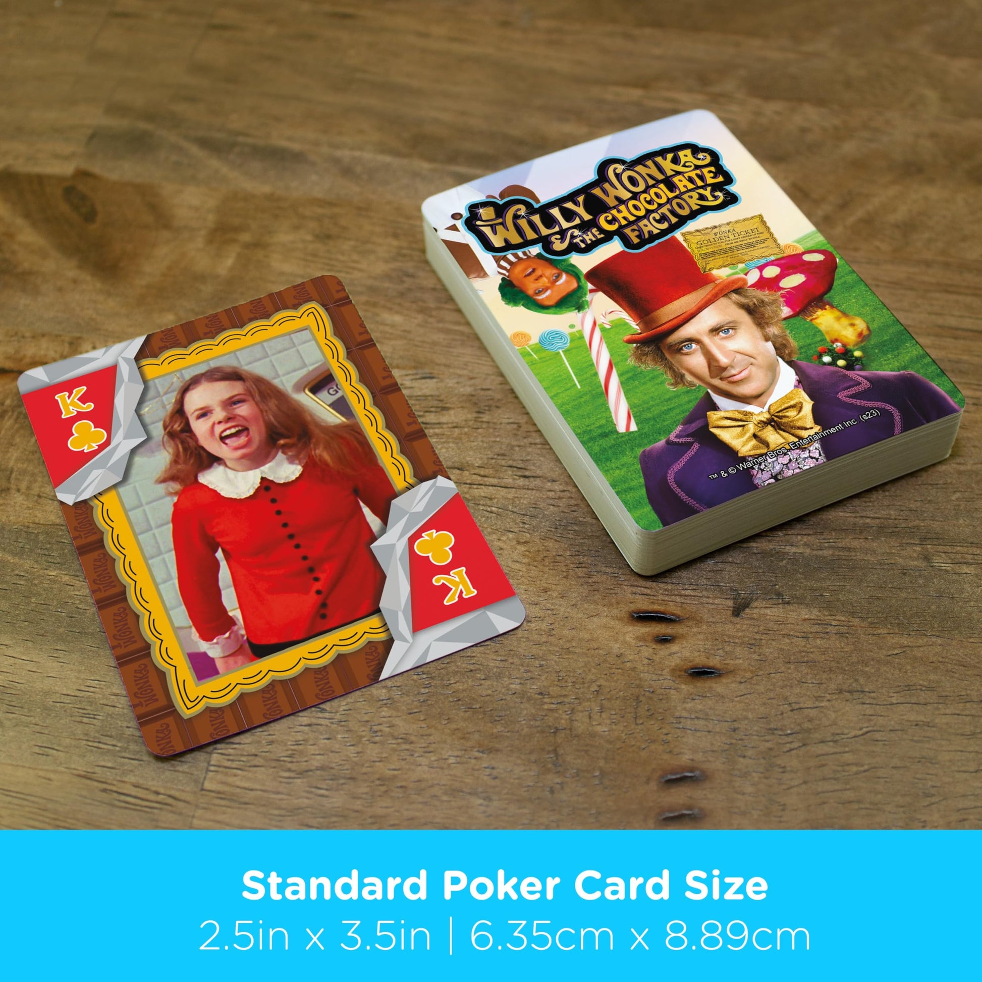 Aquarius Willy Wonka Playing Cards - Willy Wonka Themed Deck of Cards for Your Favorite Card Games - Officially Licensed Willy Wonka Merchandise